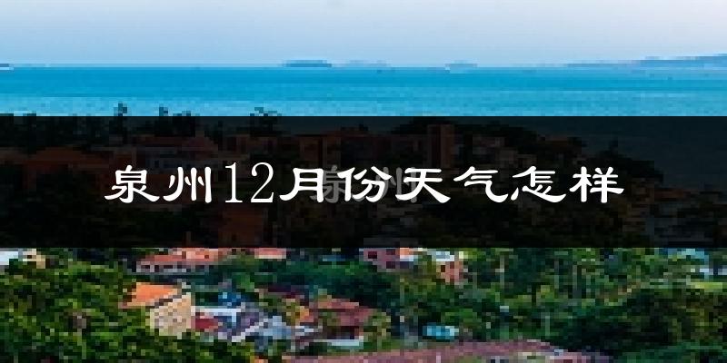 泉州12月份天气怎样?泉州十二月冷吗?