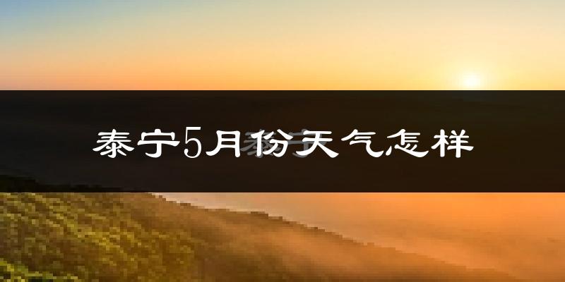 泰宁县5月份天气如何?很热吗?