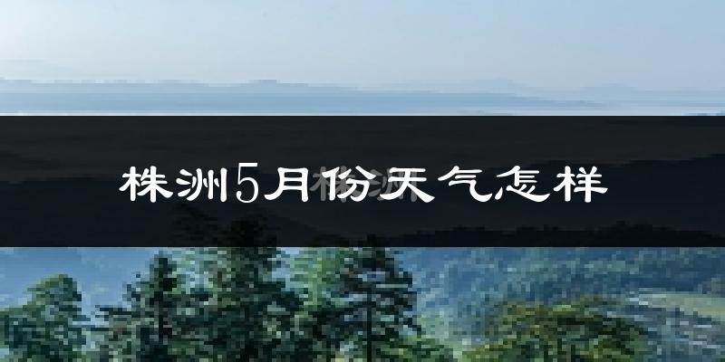 株洲5月份天气如何?很热吗?