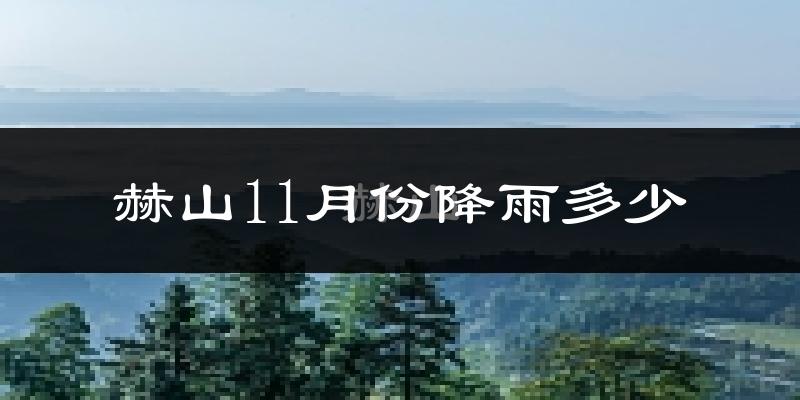 赫山11月份降雨多少?