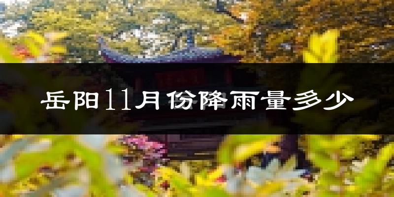 岳阳11月份降雨量多少?岳阳十一月下雨多吗?