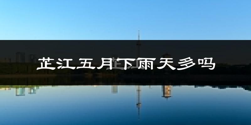 芷江五月下雨天多吗?芷江5月份降雨量多少?