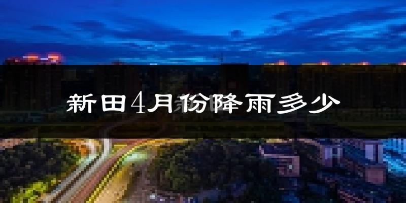 新田4月份降雨多少?