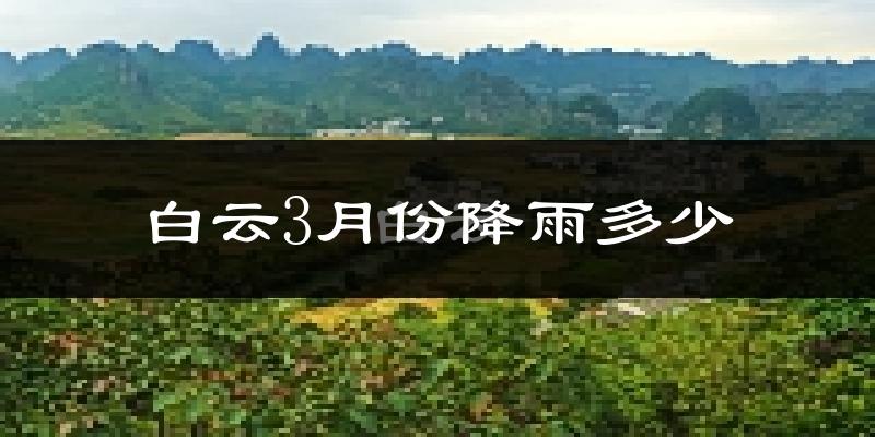 白云3月份降雨多少?