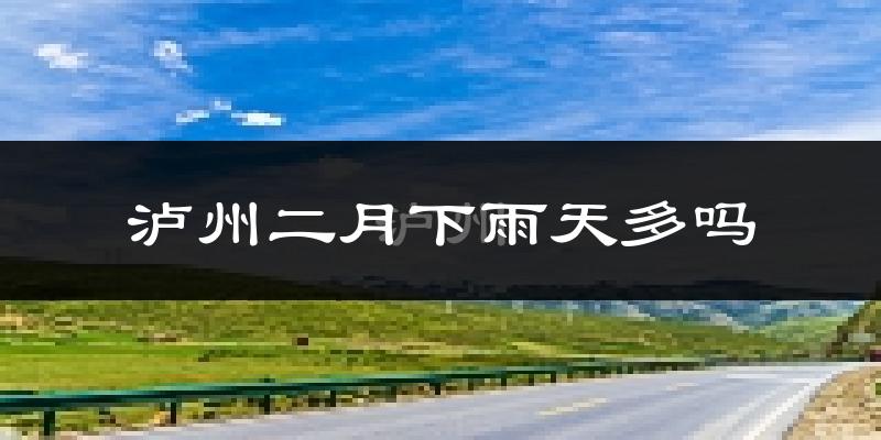 泸州二月下雨天多吗?泸州2月份降雨量多少?