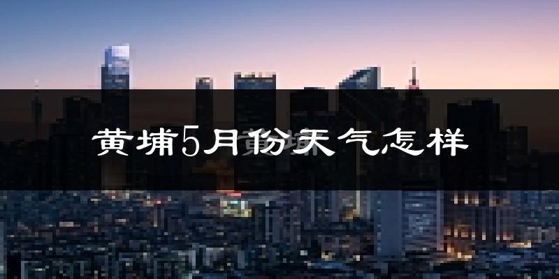 黄埔5月份天气怎样?黄埔五月冷吗?