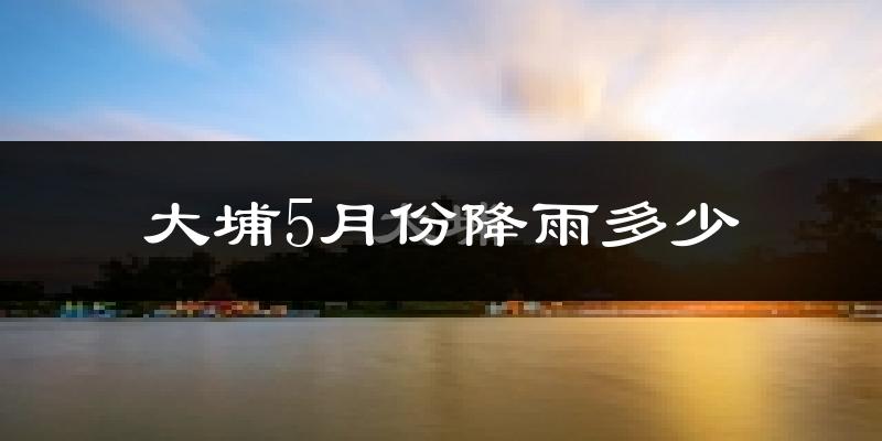 大埔5月份降雨多少?