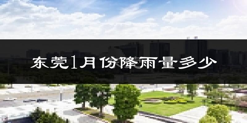 东莞1月份降雨量多少?东莞一月下雨多吗?