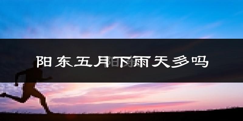 阳东五月下雨天多吗?阳东5月份降雨量多少?