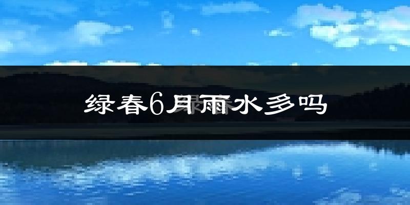 绿春6月雨水多吗?