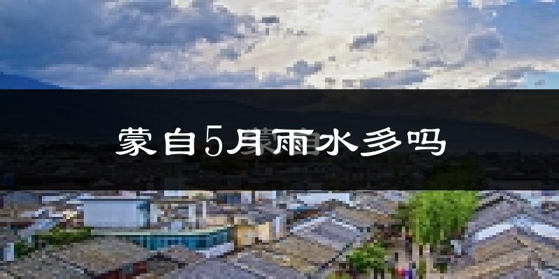 蒙自5月雨水多吗?