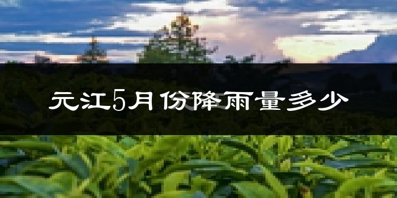 元江5月份降雨量多少?元江五月下雨多吗?