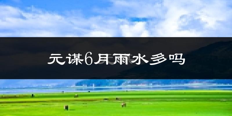 元谋6月雨水多吗?