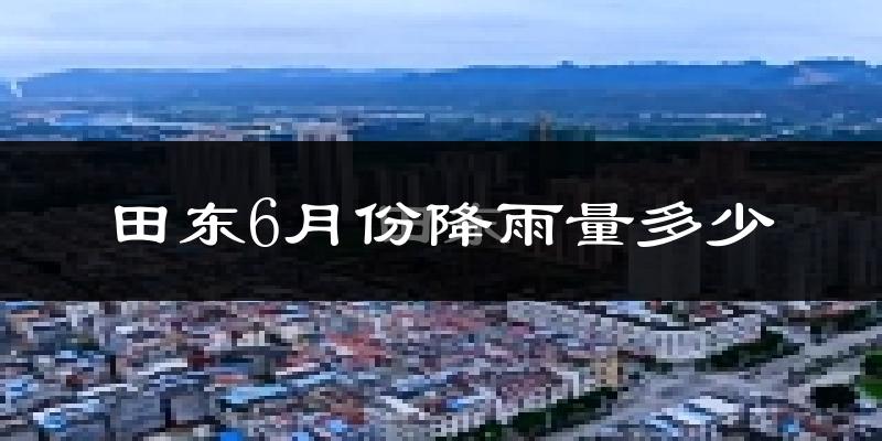 田东6月份降雨量多少?田东六月下雨多吗?
