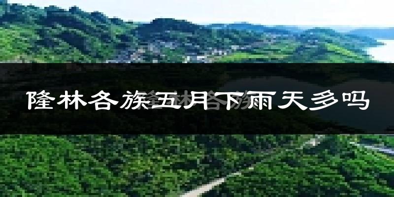 隆林各族五月下雨天多吗?隆林各族5月份降雨量多少?