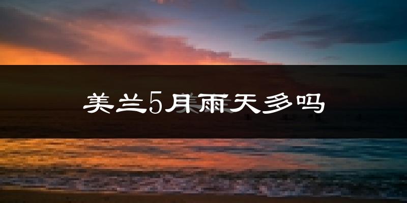 美兰5月雨天多吗?
