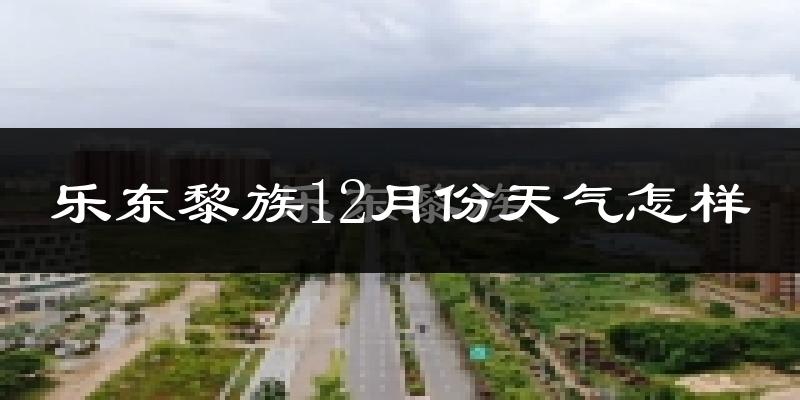 乐东黎族12月份天气怎样?乐东黎族十二月冷不冷?