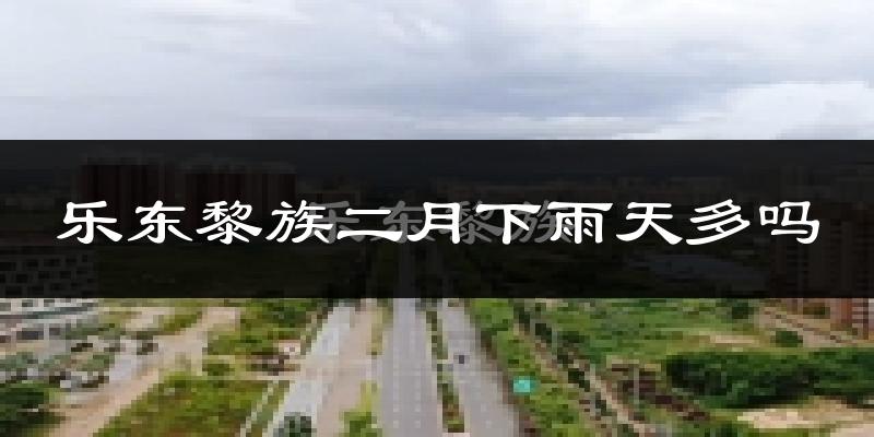 乐东黎族二月下雨天多吗?乐东黎族2月份降雨量多少?